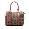 Fendi Zucchino Canvas Boston Bag Secondhand