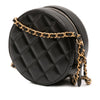 Chanel Quilted Lambskin Egyptian Amulet Charms Round Clutch with Chain Secondhand