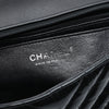 Chanel Mini Rectangular Classic Chevron Crumpled Patent So Black Single Flap Secondhand