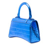 Balenciaga Metallic Calfskin Croc Embossed Hourglass Satchel XS Secondhand