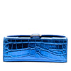 Balenciaga Metallic Calfskin Croc Embossed Hourglass Satchel XS Secondhand