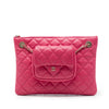 Chanel CC Quilted Lambskin Pouch with Mini Flap Purse Secondhand
