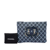 Secondhand Chanel Medium Quilted Denim Wild Stitch Fringe O Case Clutch