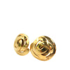 Chanel CC Gold Plated Swirl Clip on Earrings Secondhand