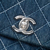Chanel Small Quilted Denim Coco Top Handle Bag Secondhand