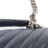 Saint Laurent Paris College Monogramme Leather Chain Handbag in Navy Blue 392738 Secondhand