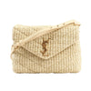 Saint Laurent Paris Loulou Raffia x Leather Crossbody Bag in Beige 467072 Secondhand