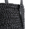 Saint Laurent Paris Panier Small Raffia x Leather Shoulder Bag in Black 693240 Secondhand