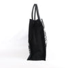 Saint Laurent Paris Rive Gauche Wool x Leather Tote bag Black x White 499290 Secondhand