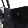 Saint Laurent Paris Rive Gauche Wool x Leather Tote bag Black x White 499290 Secondhand
