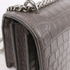Saint Laurent Paris Sunset Medium Mock Croc Shoulder Bag in Gray 442906 Secondhand