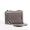 Saint Laurent Paris Sunset Medium Mock Croc Shoulder Bag in Gray 442906 Secondhand