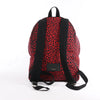 Saint Laurent Paris Leopard Hunting Canvas x Leather Backpack in Red x Black 326865 Secondhand