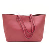 Saint Laurent shopper bag with pochette in pink leather