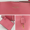 Saint Laurent shopper bag with pochette in pink leather