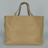 Saint Laurent tote shopper bag with pochette in beige leather