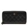 Chanel CC Quilted Caviar Zip Around Long Wallet Secondhand