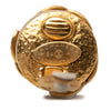 Chanel Gold Plated Triple CC Faux Pearl Clip On Earrings Secondhand