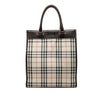 Secondhand Burberry House Check Canvas Tote