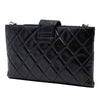 Chanel Quilted Glazed Calfskin Coco Pleats Chain Clutch Secondhand
