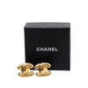 Chanel CC Quilted Gold Plated Clip On Earrings Secondhand