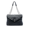 Saint Laurent Large Matelasse Calfskin Monogram LouLou Shoulder Bag Secondhand