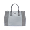 Prada Large Bicolor Saffiano Lux Galleria Double Zip Satchel Secondhand