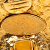 Chanel CC Gold Plated Round Clip On Earrings Secondhand
