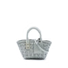 Balenciaga Metallic Faux Leather Bistro Basket Bag XXS Secondhand