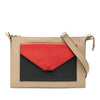 Celine Tricolor Leather Pocket Envelope Zip Crossbody Secondhand