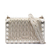 Miu Miu Metallic Nappa Matelasse Faux Pearl Flap Crossbody Secondhand