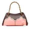 Bottega Veneta Nappa Trimmed Canvas Chain Handbag Secondhand
