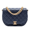 Chanel CC Quilted Lambskin Chain Handle Half Moon Flap Secondhand