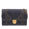Dior Studded Denim Diorama Wallet on Chain Secondhand