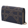 Dior Studded Denim Diorama Wallet on Chain Secondhand