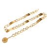 Chanel CC Gold Plated Logo Plate Rue Cambon Medallion Chain Link Belt Secondhand