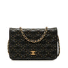 Secondhand Chanel CC Lambskin Studded Diamond Stitch Wallet On Chain