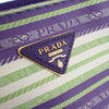 Prada Small Canvas Canapa Striped Logo Tote Secondhand