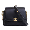 Chanel Quilted Goatskin Side Chain Compartment Flap Secondhand