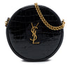 Secondhand Saint Laurent Croc Embossed Patent Round Vinyle Camera Bag