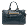 Prada Vitello Shine Zip Top Satchel Secondhand