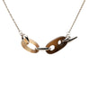 Hermès Palladium Plated and Buffalo Horn Maillon Pendant Necklace Secondhand