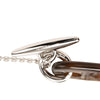 Hermès Palladium Plated and Buffalo Horn Maillon Pendant Necklace Secondhand