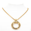 Chanel Gold Plated Logo Loupe Magnifying Glass Pendant Necklace Secondhand