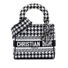 Dior Mini Embroidered Canvas Houndstooth Lady D Lite Secondhand