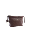 Chanel CC Quilted Lambskin Drawstring Clutch with Strap Secondhand
