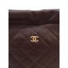 Chanel CC Quilted Lambskin Drawstring Clutch with Strap Secondhand