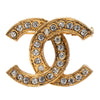 Chanel CC Gold Plated Strass Pin Brooch Secondhand