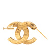 Chanel CC Gold Plated Strass Pin Brooch Secondhand
