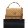 Chanel CC Quilted Lambskin Faux Pearl Top Handle Flap Secondhand